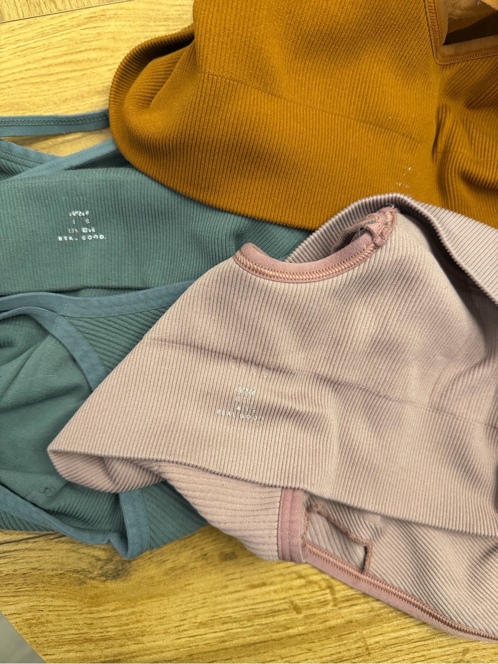 Aerie - Bundle of Strappy Bralettes - Teal, Rust, Mauve - Picture 4 of 5
